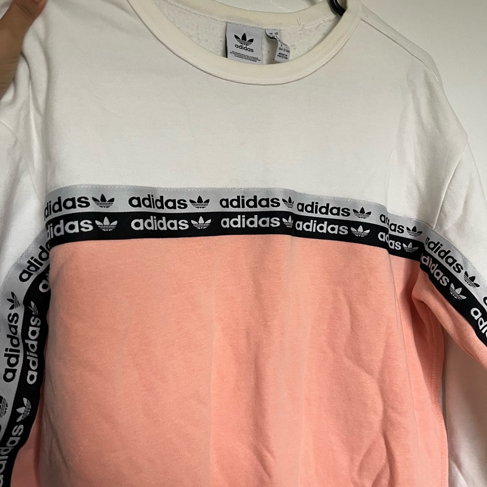 Adidas Kids' Sweatshirt in Cream and Peach